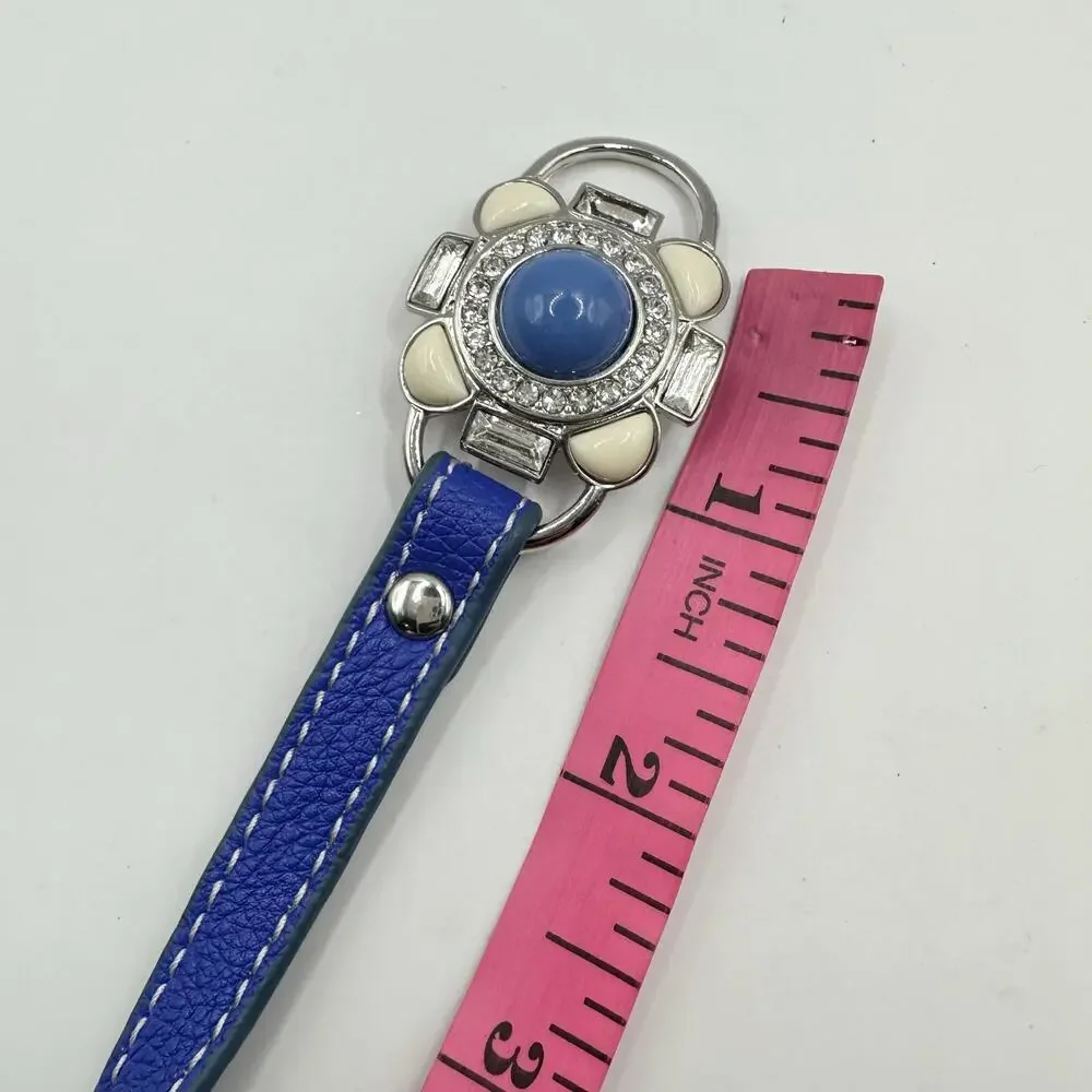 Lia Sophia Under Wraps Floral Wrap Bracelet Lapis Floral faux leather